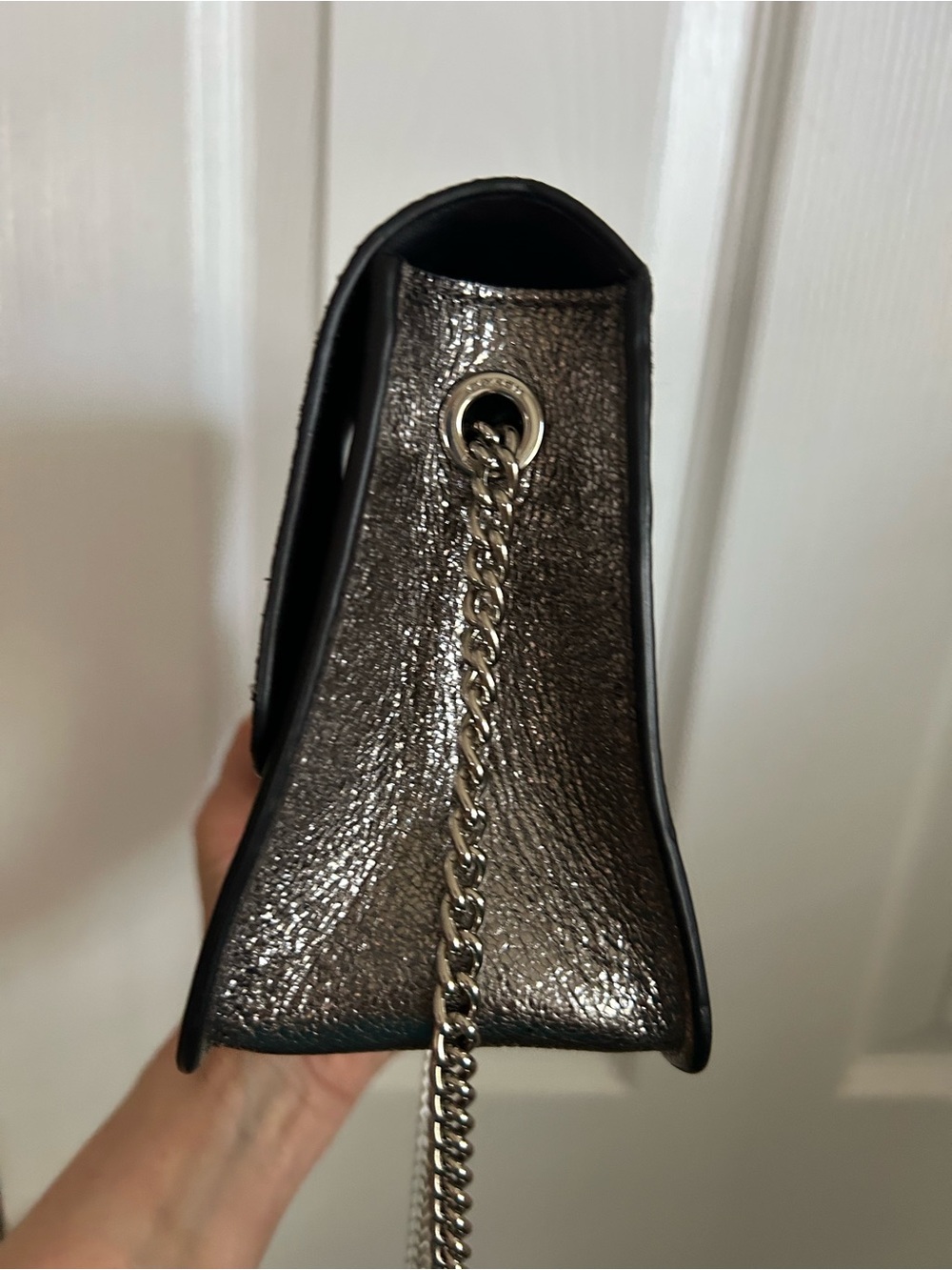 Coach Multicolor Glitter and Silver Metallic Leather Crossbody - Picture 3 of 8